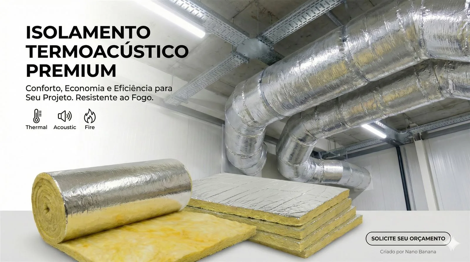 Lã de vidro aluminizada